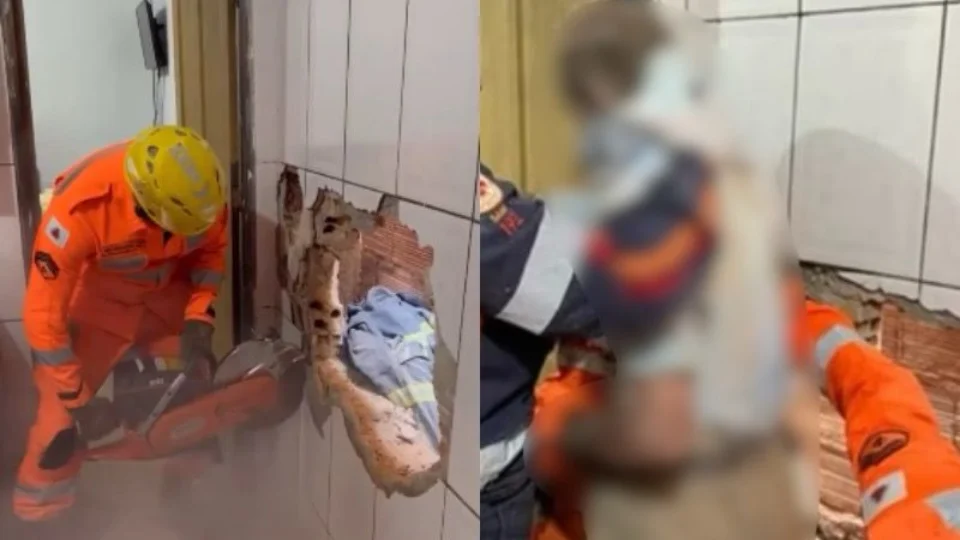 VEJA VÍDEO: idoso fica entalado entre duas paredes ao tentar salvar galinha