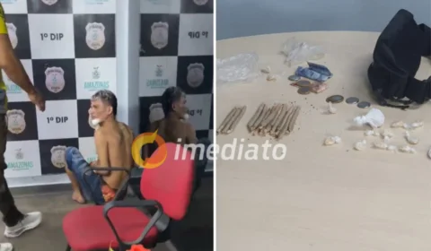 VÍDEO: homem é preso com drogas em beco no bairro Aleixo, em Manaus