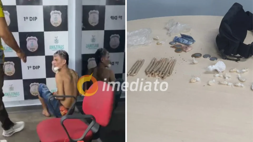 VÍDEO: homem é preso com drogas em beco no bairro Aleixo, em Manaus