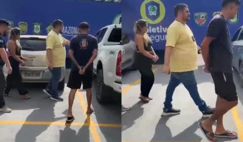 Casal suspeito de envolvimento em roubos de celulares é preso em Manaus