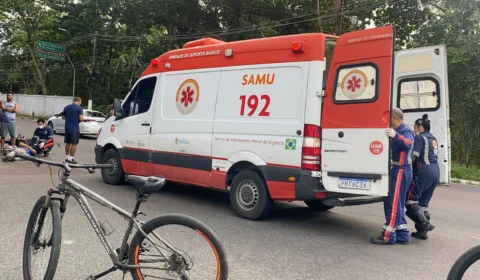 Colisão entre duas motocicletas deixa três feridos e causa lentidão no trânsito em Manaus
