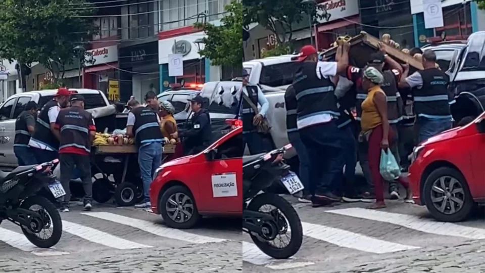 Fiscais apreendem mercadoria e humilham vendedora ambulante no Centro de Manaus