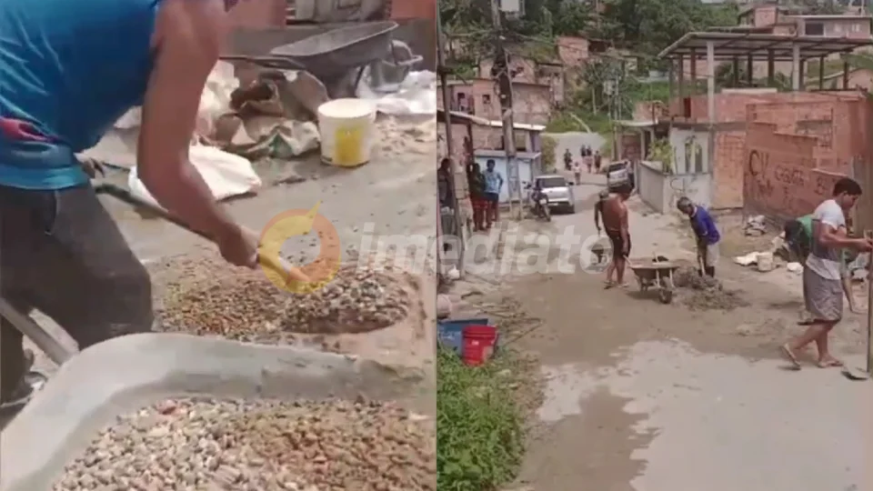 Vídeo: Moradores pagam do próprio bolso para tapar buracos em rua do Colônia Terra Nova