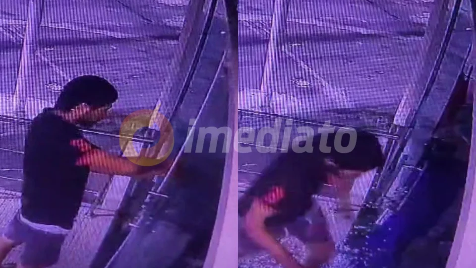 Vídeo: noiado arromba drogaria e furta produtos pela segunda vez em Fevereiro