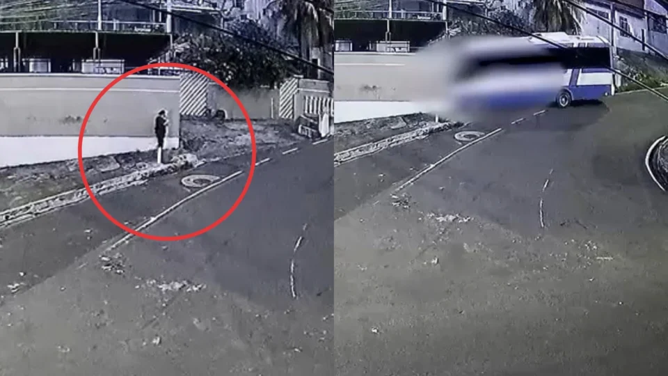 Vídeo mostra o momento em que técnica de enfermagem é atropelada por micro-ônibus em Manaus