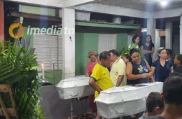 VÍDEO: velório de mãe e filho vítimas de incêndio acontece no bairro Nossa Senhora das Graças