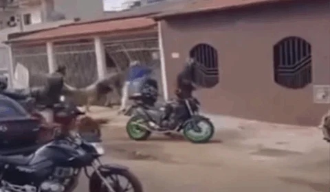VEJA VÍDEO: motoboys destroem portão de casa após reclamação de buzina