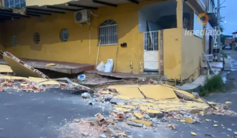 “Minha casa está em risco”, diz morador sobre desabamento no bairro São Francisco