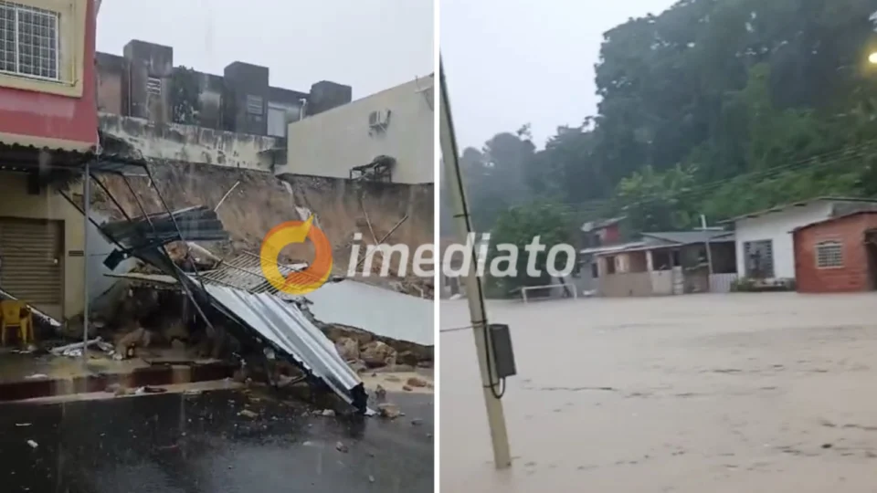 VEJA VÍDEOS: deslizamentos e alagações marcam terça-feira de Carnaval em Manaus