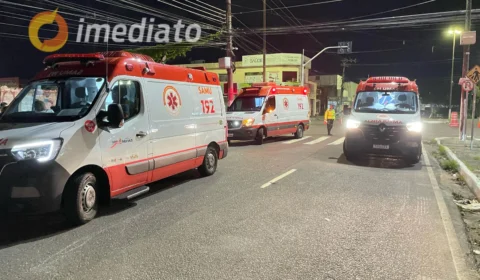 Grave acidente entre motocicletas deixa três feridos no bairro Cachoeirinha, em Manaus