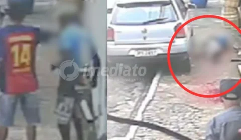 VEJA VÍDEO: idoso morre após levar facada enquanto caminhava em rua no Centro