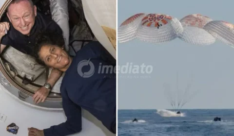 VEJA VÍDEO: astronautas que ficaram ‘presos’ no espaço retornam à Terra