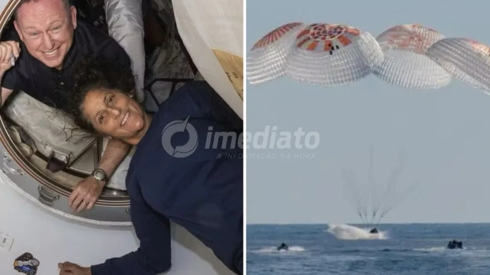 VEJA VÍDEO: astronautas que ficaram ‘presos’ no espaço retornam à Terra