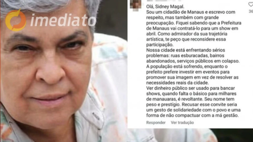 Manauaras realizam protesto na rede social de Sidney Magal; ‘Não aceite dinheiro da prefeitura’, afirmam