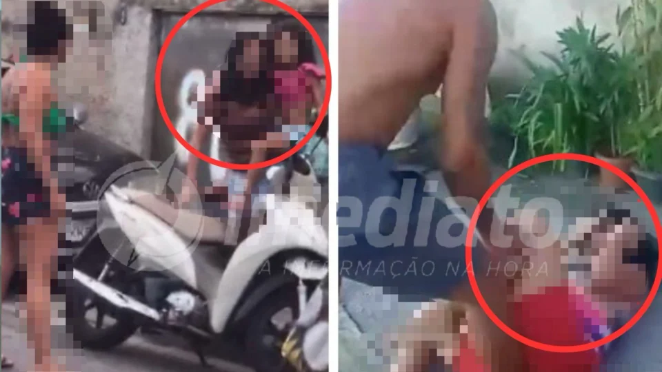 VEJA VÍDEOS: mulher é agredida pelo marido para não ser punida por facção criminosa