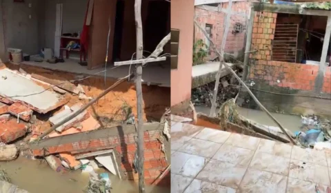 Casas desabam durante forte chuva no Grande Vitória e moradores clamam por ajuda das autoridades