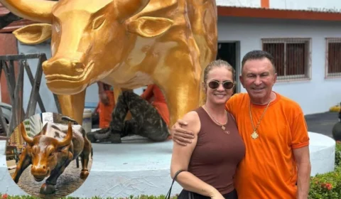 Monumento inspirado no Touro de Wall Street é instalado na sede da Semulsp