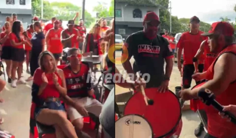 Torcida organizada do Flamengo se reúne em Manaus para acompanhar a final do Carioca