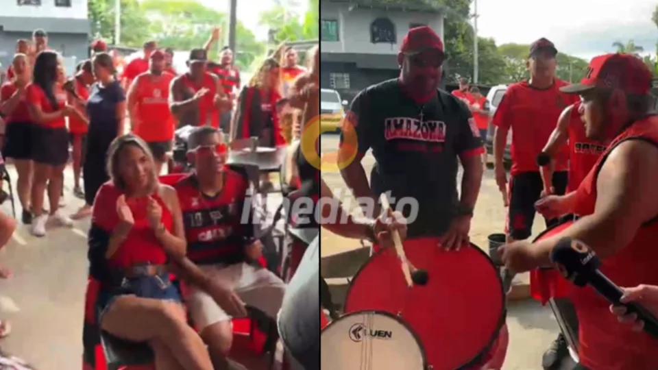 Torcida organizada do Flamengo se reúne em Manaus para acompanhar a final do Carioca