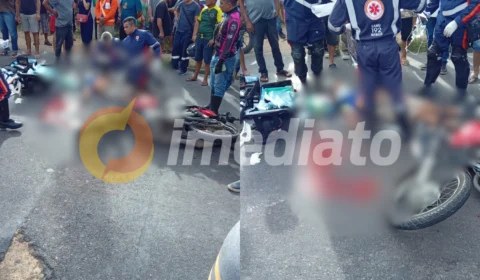 URGENTE: Motorista tenta desviar de buraco, atinge motociclista e morre atropelado por caminhão na Av.  Torquato Tapajós