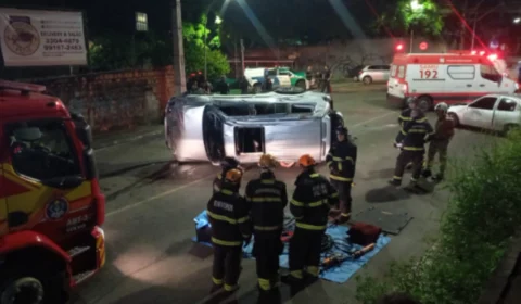 Vídeo: Jovem de 19 anos morre em grave acidente envolvendo três carros na madrugada