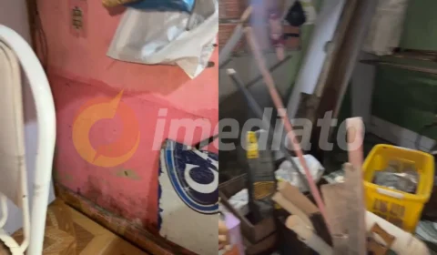 Casas ficam completamente tomadas pela lama e bichos no Tancredo Neves