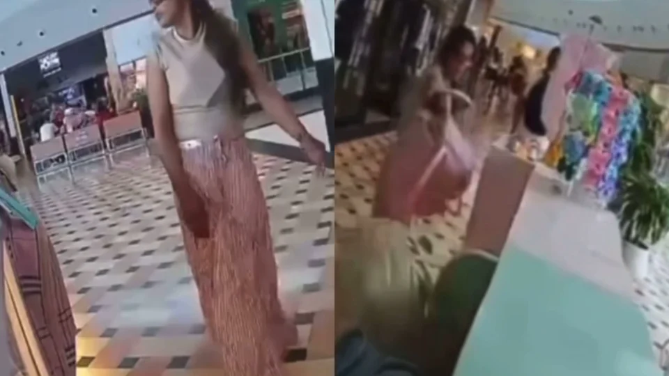 Mulher é flagrada tentando furtar mochila em quiosque de shopping em Manaus
