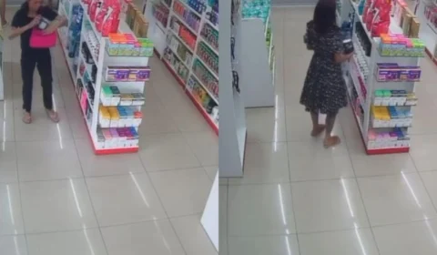 Mulher furta potes de creatina em farmácia no Cidade Nova