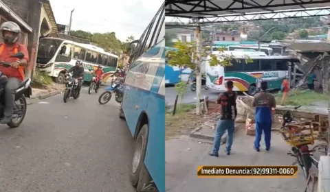 Vídeo: Ônibus desgovernado desce ladeirão do Santa Inês e atinge residência