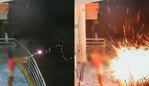 Vídeo: Criança leva descarga elétrica ao brincar de pescaria próximo de fiação no Pará