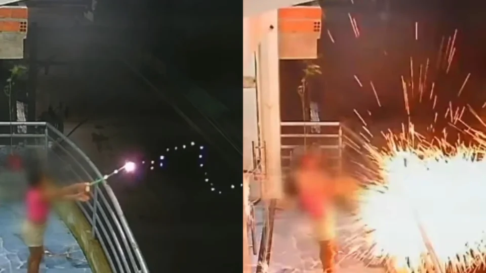 Vídeo: Criança leva descarga elétrica ao brincar de pescaria próximo de fiação no Pará