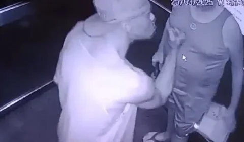 VEJA VÍDEO: ex-jogador Régis Pitbull agride idoso com cabeçada e socos em elevador