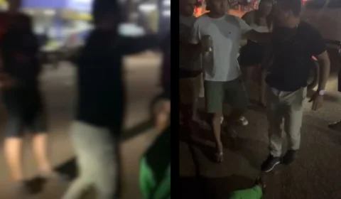 Comandante da PM de Novo Aripuanã é flagrado agredindo mulher e disparando com arma em via pública