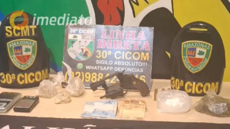 Vulgo ‘Rebolo’ é preso com drogas e arma de fogo no Monte Sião