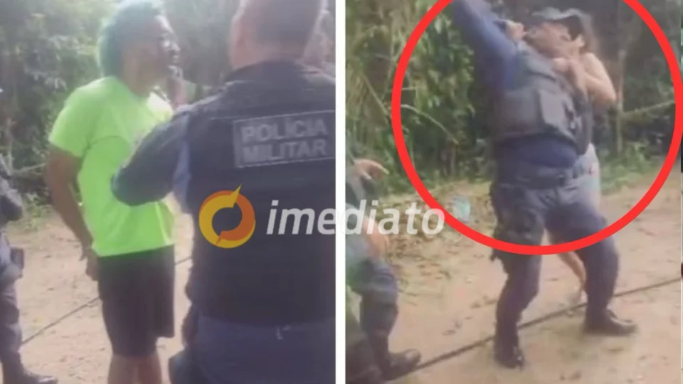 VEJA VÍDEO: mulher tenta impedir prisão do marido e agride comandante da Polícia Militar no Amazonas