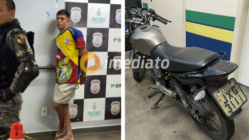 Rocam recupera motocicleta furtada e prende venezuelano durante abordagem na zona leste de Manaus