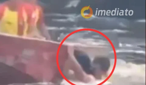 VEJA VÍDEO: mulher é resgatada após ser arrastada por correnteza em Cachoeira no Amazonas