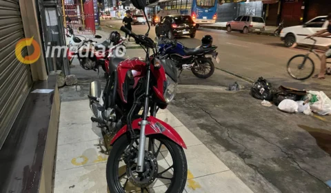 Motociclista fica ferido após colisão com ônibus em Avenida no Bairro Manôa