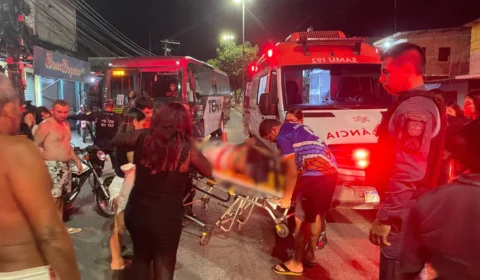 Duas pessoas são atropeladas por motociclista no bairro Jorge Teixeira, em Manaus