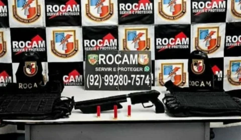 Rocam intercepta armamento e coletes que seriam entregues a facção criminosa em Manaus