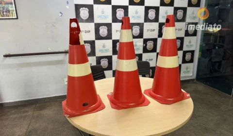 Dois homens são detidos após “brincadeira” com cones durante corrida Tiradentes em Manaus