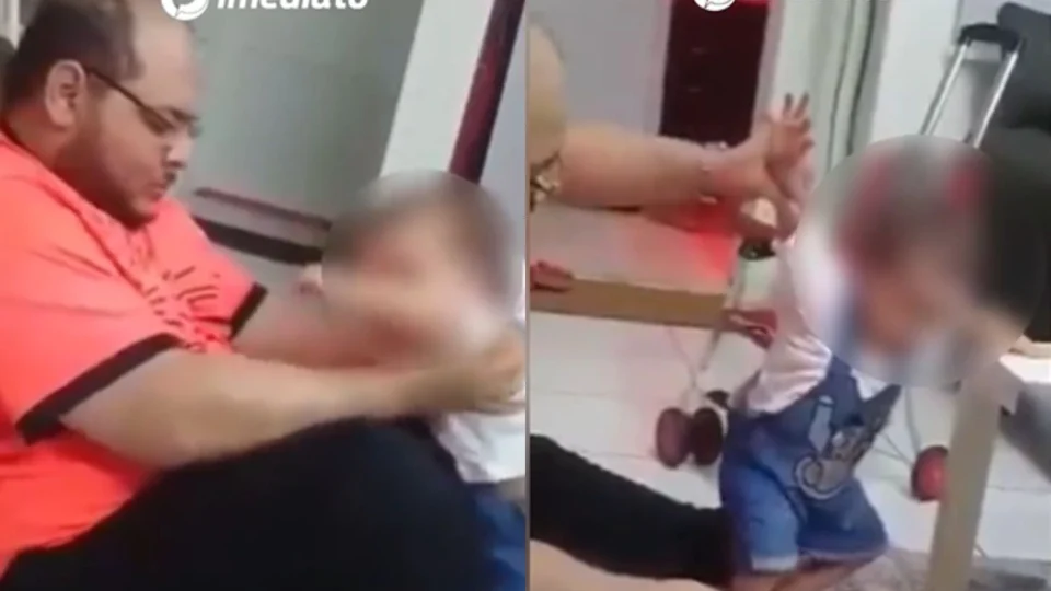 Homem é flagrado agredindo bebê em vídeo divulgado nas redes sociais