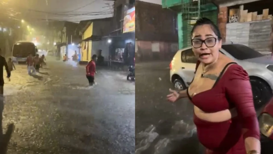 População enfrenta enxurradas em Manaus; moradora se revolta com prefeito David Almeida