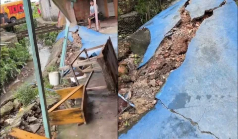 Moradores do Lira do Vale enfrentam desabamentos após forte chuva