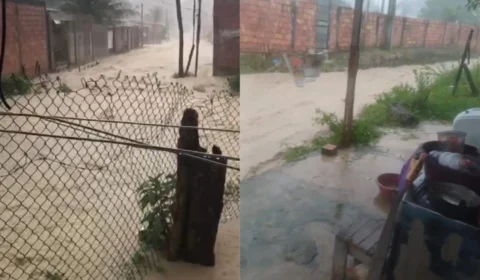 Chuva intensa alaga bairros em Manaus e população sofre com descaso