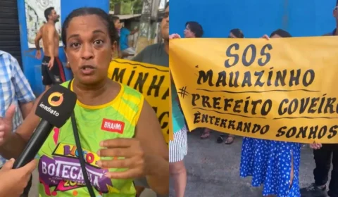Moradora do Mauazinho faz apelo direto ao prefeito durante protesto: “Queremos o senhor, não assessor”