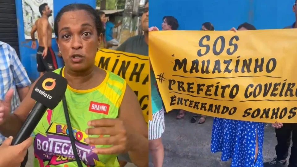 Moradora do Mauazinho faz apelo direto ao prefeito durante protesto: “Queremos o senhor, não assessor”