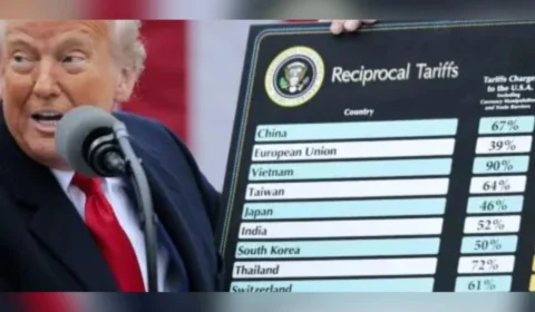 Bolsa de Tóquio despenca mais de 8% com temor de tarifas Trump; mercados asiáticos seguem em queda
