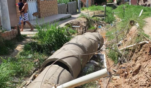 Moradores do Parque Mauá denunciam abandono de obra iniciada há seis meses