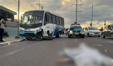 Motociclista morre em acidente com micro-ônibus na zona oeste de Manaus